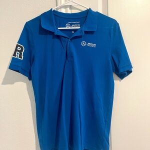 Men’s Small Mercedes-Benz AMG PETRONAS Blue Polo Shirt